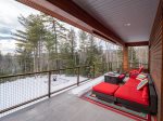 Large covered deck with views